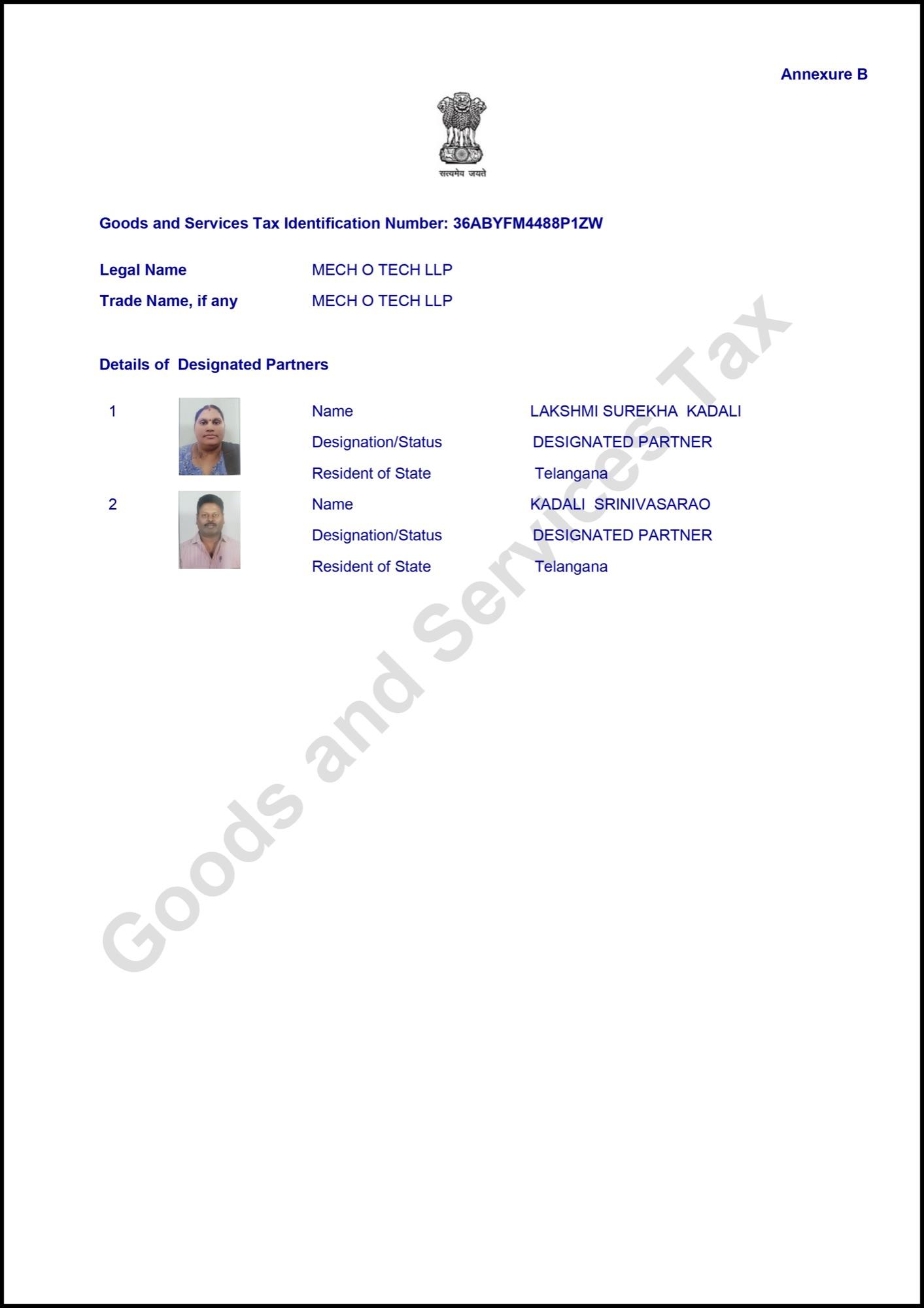 GST Certificate — Page 3