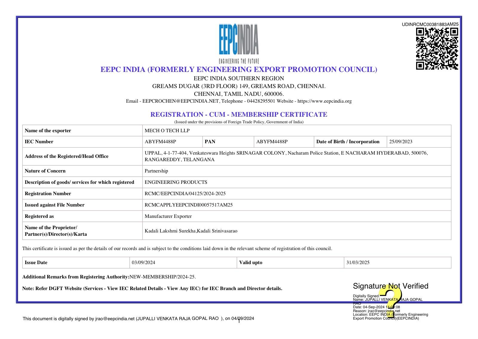 EEPC Registration