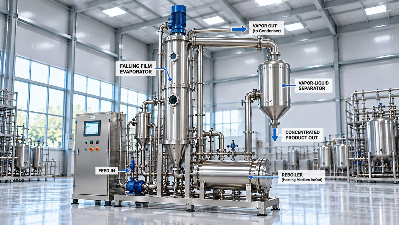 Mechotech falling film evaporator