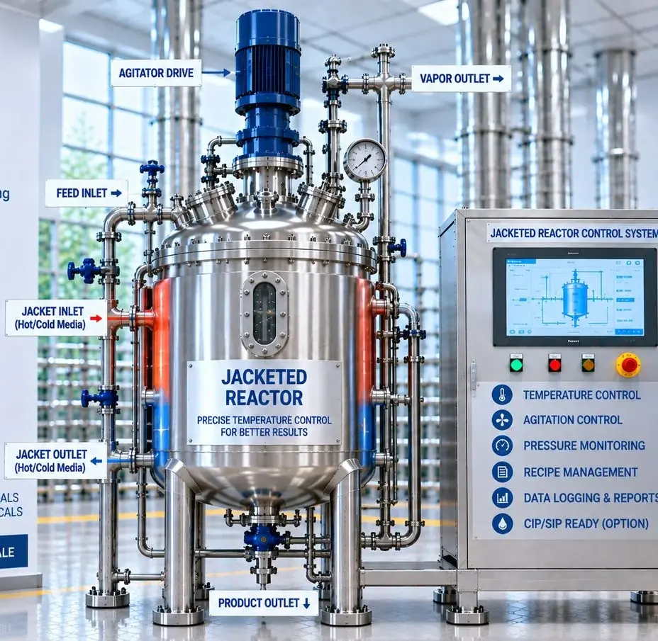 Jacketed Reactor Reaction / Synthesis Equipment — Mechotech