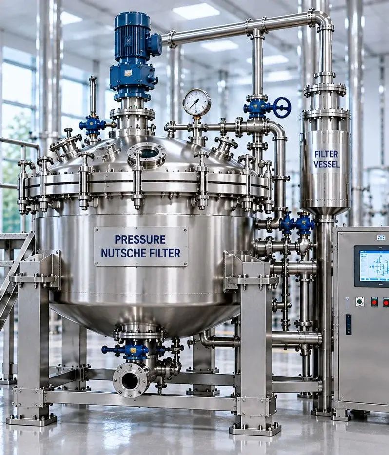 Pressure Nutsche Filter Filtration Equipment — Mechotech