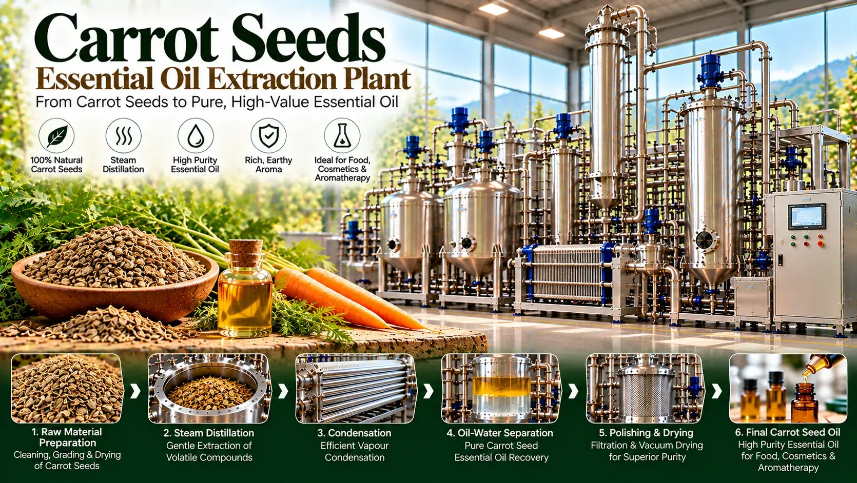 Carrot Seeds Seeds & Berries Distillation Plants — Mechotech