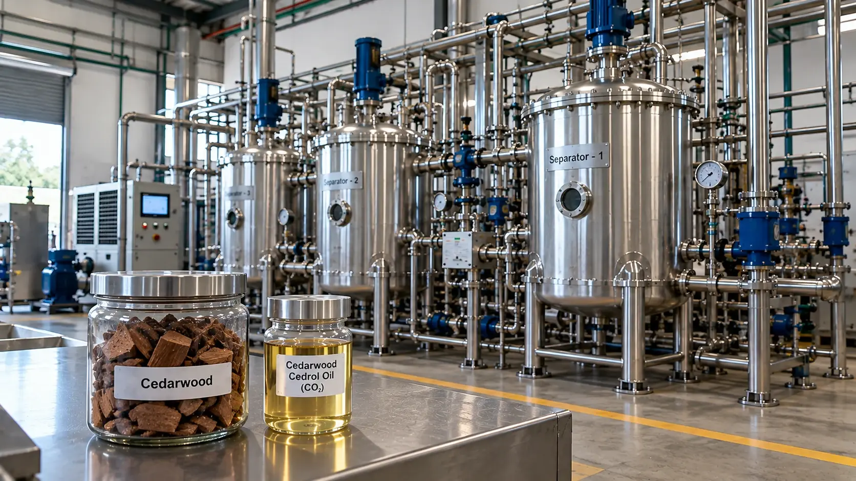 Cedarwood Cedrol Oil (CO₂) CO2 Extraction Plants — Mechotech
