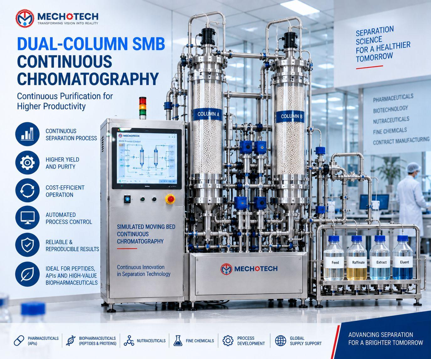 Dual-Column SMB Continuous Chromatography