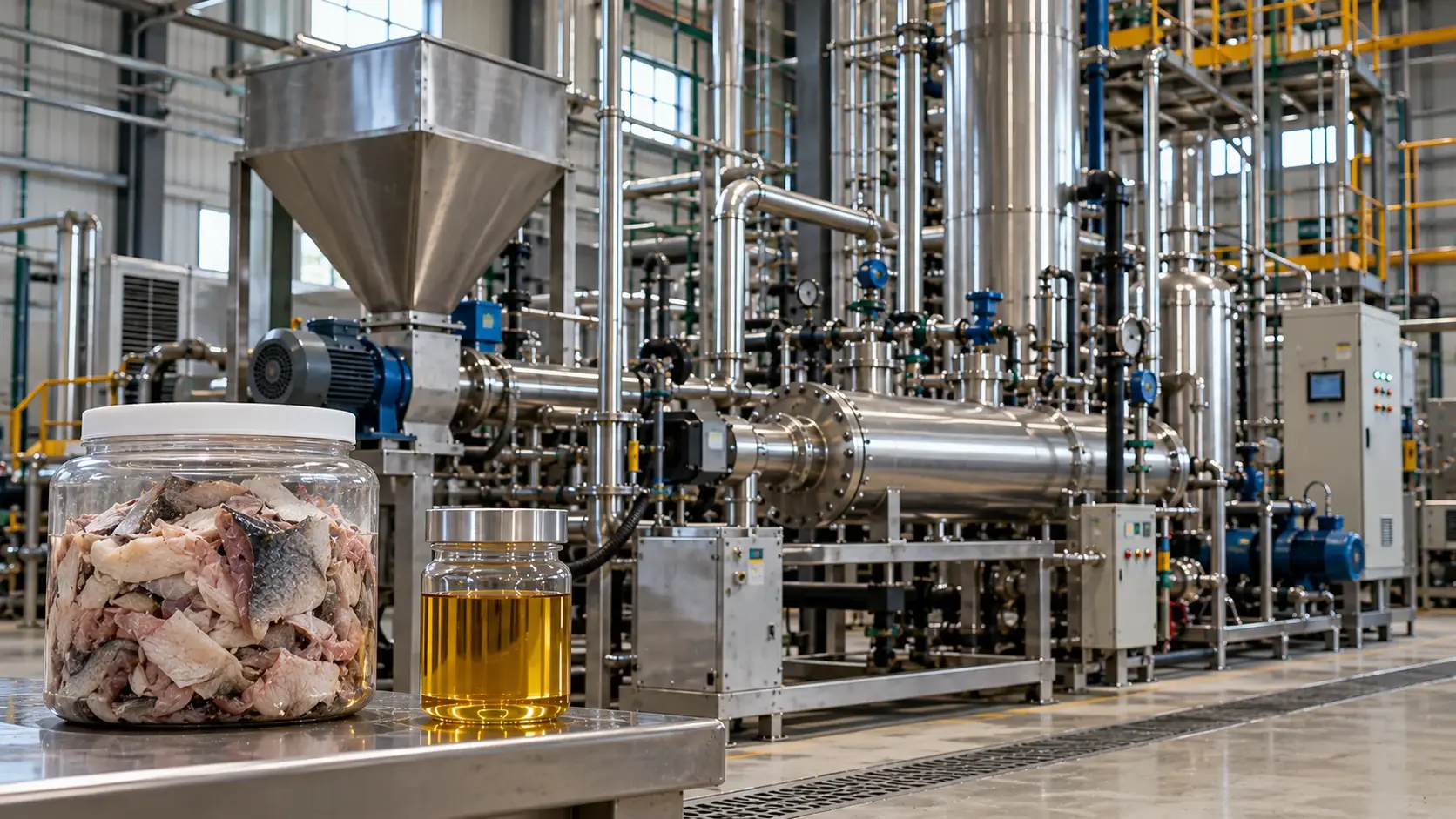 Fish Processing Trimmings Omega-3 Oil (CO₂) CO2 Extraction Plants — Mechotech
