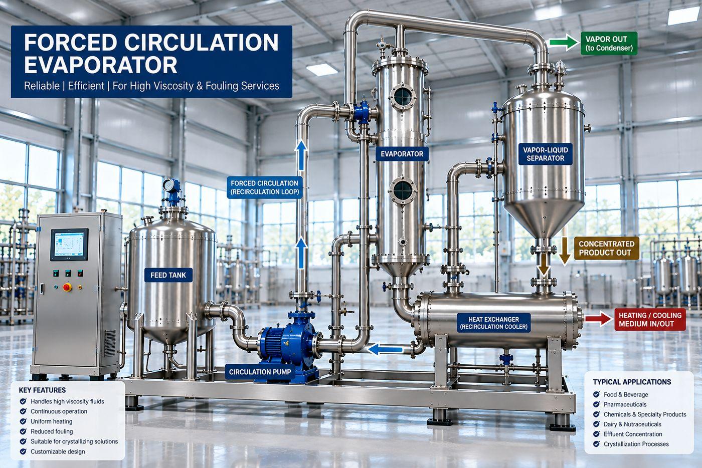 Forced Circulation Evaporator