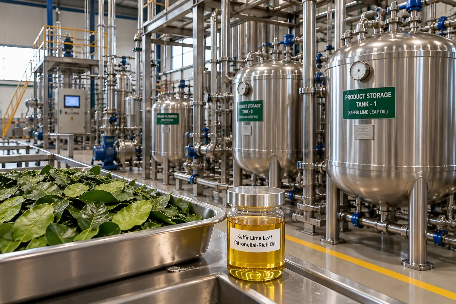 Kaffir Lime Leaf Citronellal-Rich Oil (CO₂) CO2 Extraction Plants — Mechotech