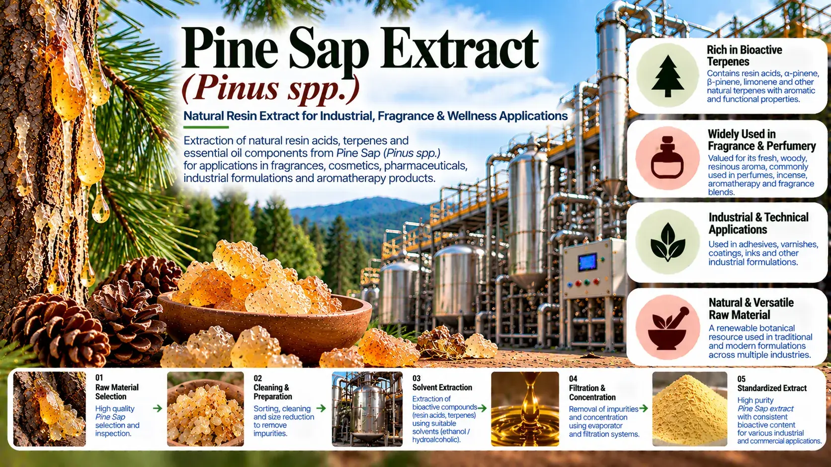 Pine Resin Terpenes (CO₂) CO2 Extraction Plants — Mechotech