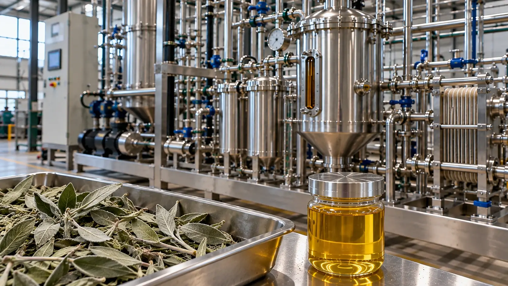 Sage Leaf Essential Oil (CO₂) CO2 Extraction Plants — Mechotech