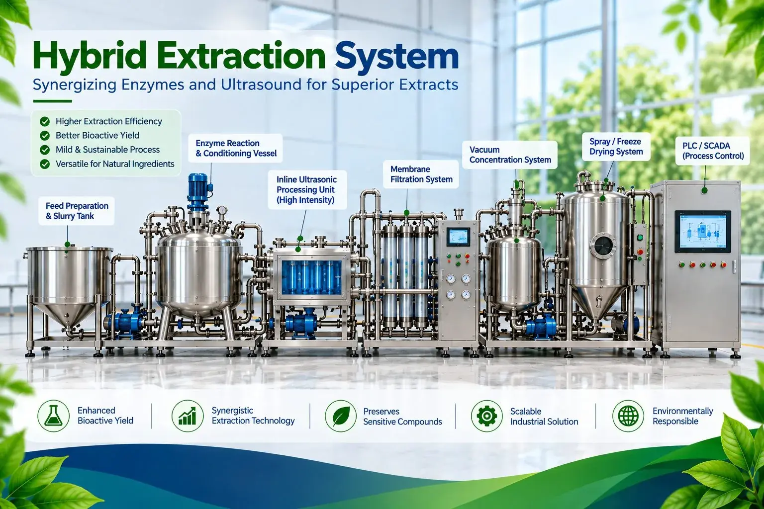 Hybrid Extraction (UAE + EAE)