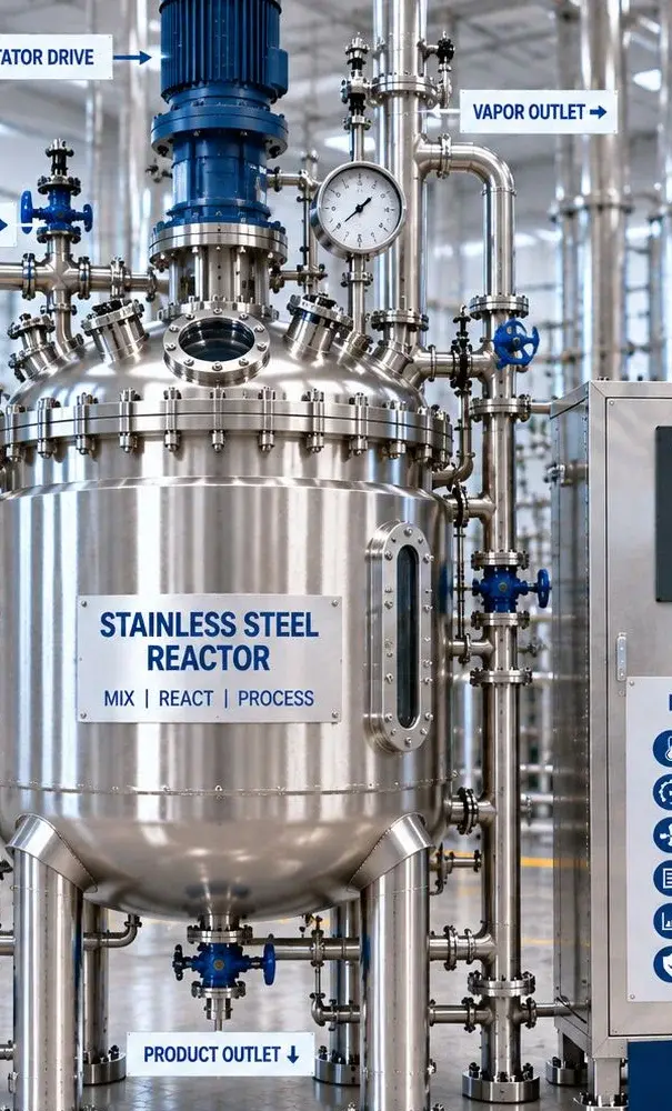 Stainless Steel Reactor Reaction / Synthesis Equipment — Mechotech